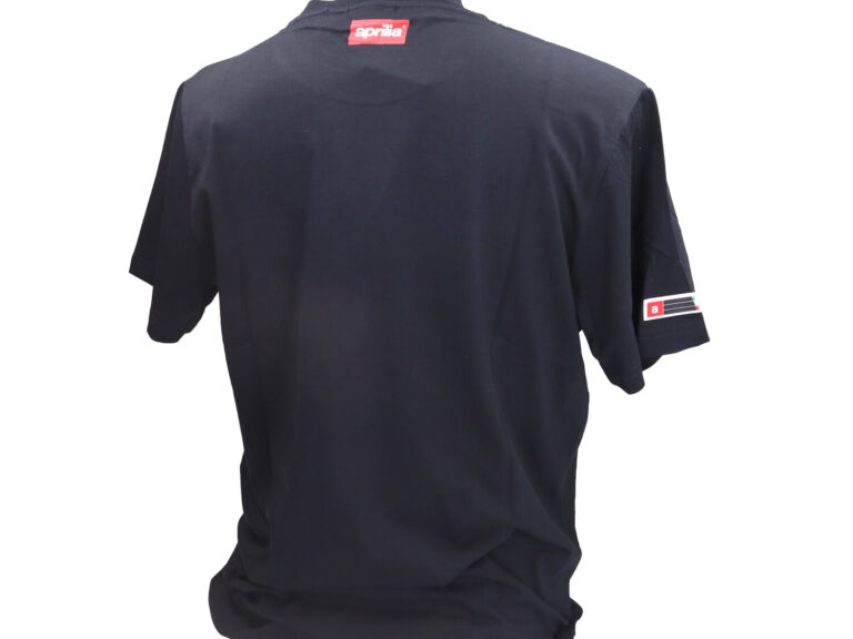 T-shirt Korte Mouwen Aprilia Origineel Woord [aprilia] L Zwart 6076280m03b