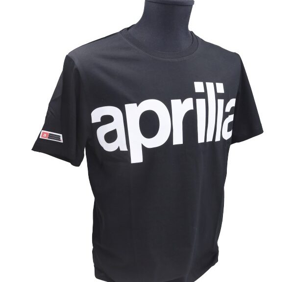t-shirt korte mouwen Aprilia origineel woord [aprilia] L zwart 6076280m03b