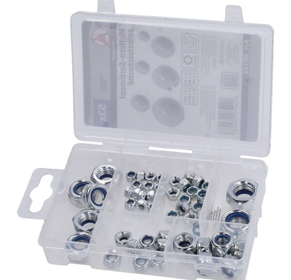 assortimentsdoos moeren M4-M12 53pcs