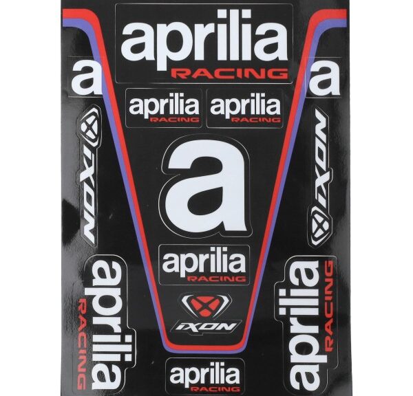 stickerset Aprilia origineel universeel Racing GP1 21x30cm 8l0171mnnmlc