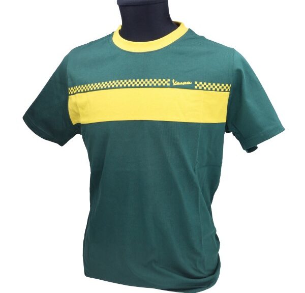 t-shirt korte mouwen Vespa Origineel [racing sixties] M groen/geel 607507m02g
