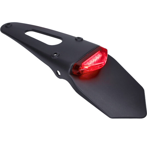 Achterspatbord DMP + ledverlichting zwart bromfiets