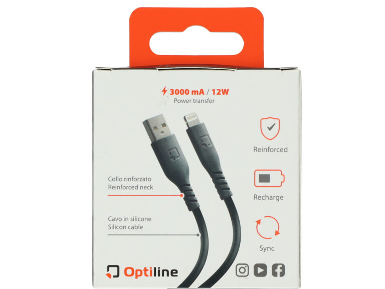 Oplaadkabel Lampa Silicone Telefoon Usb Type A > Apple 8 Pin Lengte 20cm 91780
