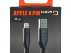 oplaadkabel lampa silicone telefoon USB type A > Apple 8 pin lengte 20cm 91780