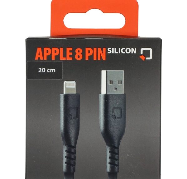oplaadkabel lampa silicone telefoon USB type A > Apple 8 pin lengte 20cm 91780