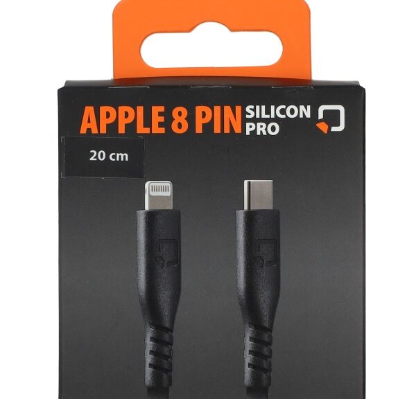 oplaadkabel lampa silicone telefoon USB type C > Apple 8 pin lengte 20cm 91783