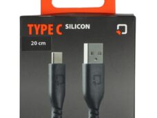 oplaadkabel lampa silicone telefoon USB type A > USB type C lengte 20cm 91786