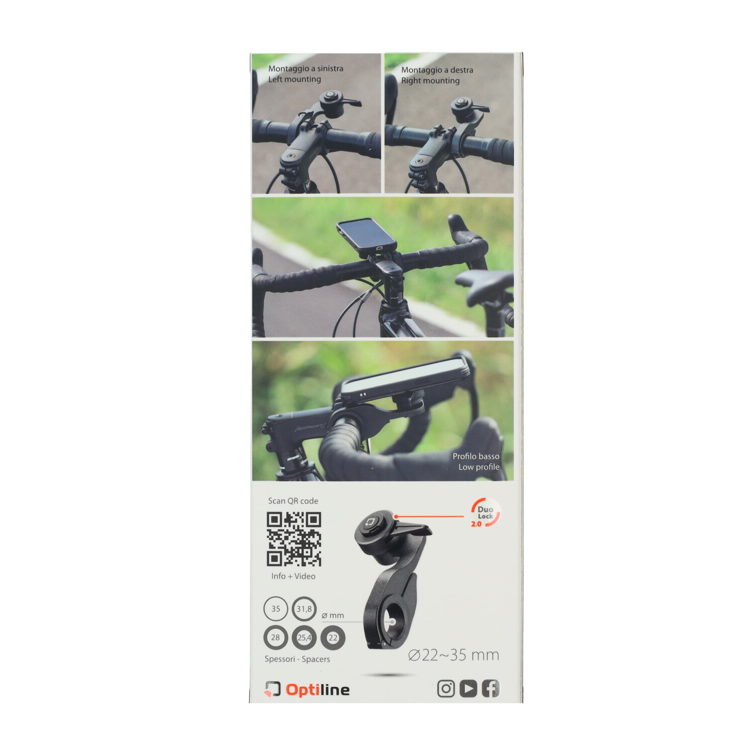 Houder Lampa Stuur Telefoon 22-35mm Fiets, Fatbike 91774 - Afbeelding 2