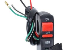 stuurschakelaar aan/uit universeel + USB lader 5v 2a 22mm