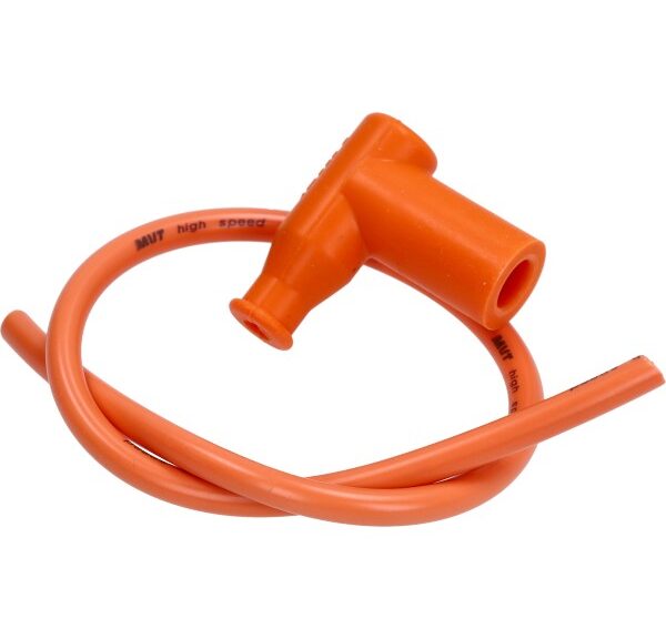 bougiekap MVT + kabel silicone waterdicht (groot gat) oranje universeel ap02