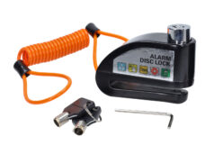 Schijfremslot Dmp + Alarm + Memory Kabel 7mm Zwart