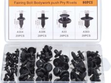 drukplug set plaatwerkset m6/m6.6/m7/m8 plastic zwart 80 delig