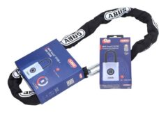kettingslot abus + hangslot universeel touch (vingerafdruk) level 8 110cm zwart 57/50+8ks/110