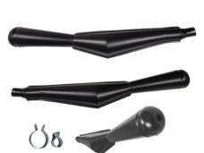 Uitlaat jamarcol oldtimer megafoon uni. 32mm zwart
