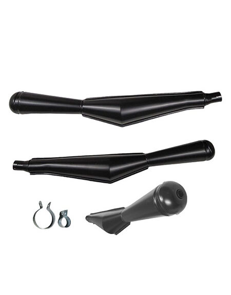 Uitlaat jamarcol oldtimer megafoon uni. 32mm zwart