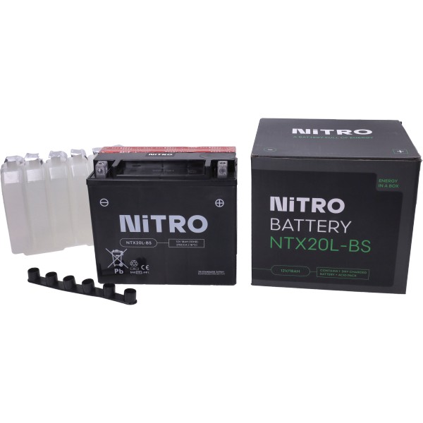 accu nitro ntx20l-bs/ytx20l-bs onderhoudsvrij