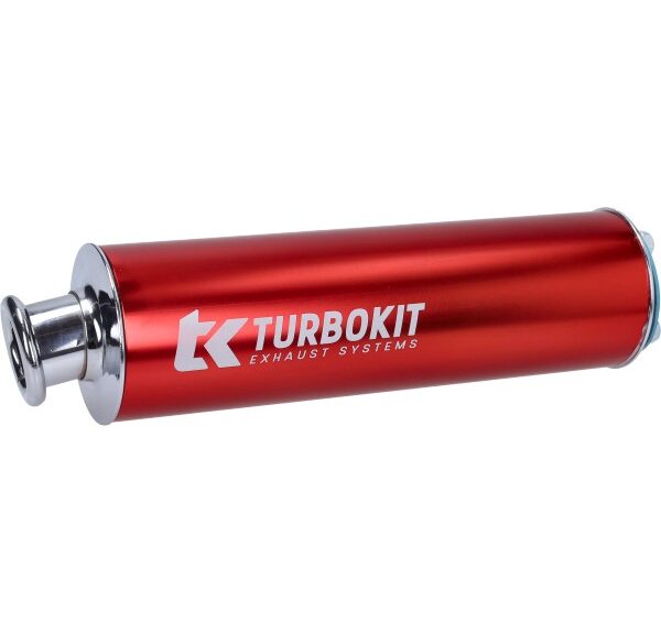 nademper Turbokit aluminium 3-bouts 60mm rood