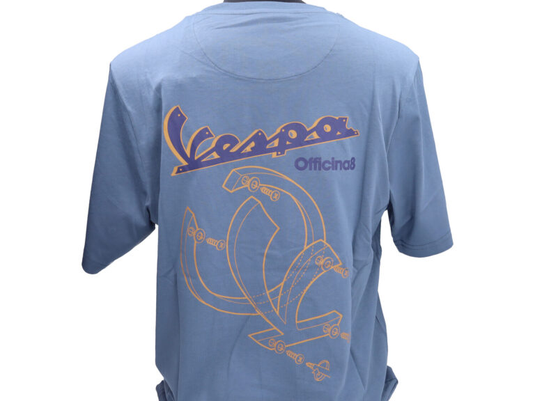T-shirt Piaggio Origineel Officina 8 L Blauw 8l0177m04ott