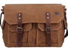 Schoudertas Universeel Sc Gewaxt Canvas Bruin