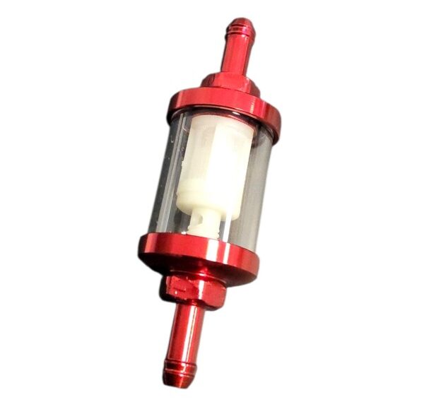 benzinefilter 101 octane demontabel 7mm rood