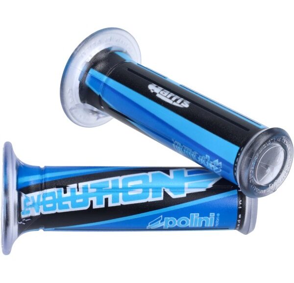 handvatset polini evolution universeel zwart/blauw 341.0036