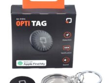 smartfinder optiline tracker werkt via apple iphone object locator zwart bromfiets