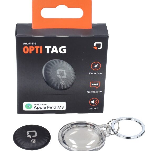 smartfinder optiline tracker werkt via apple iphone object locator zwart bromfiets