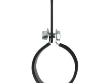 Uitlaatklem Turbokit Universeel Lang Met Rubber 60mm Zwart/chroom