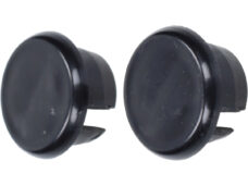 Black original handlebar end cap set for Honda MB moped
