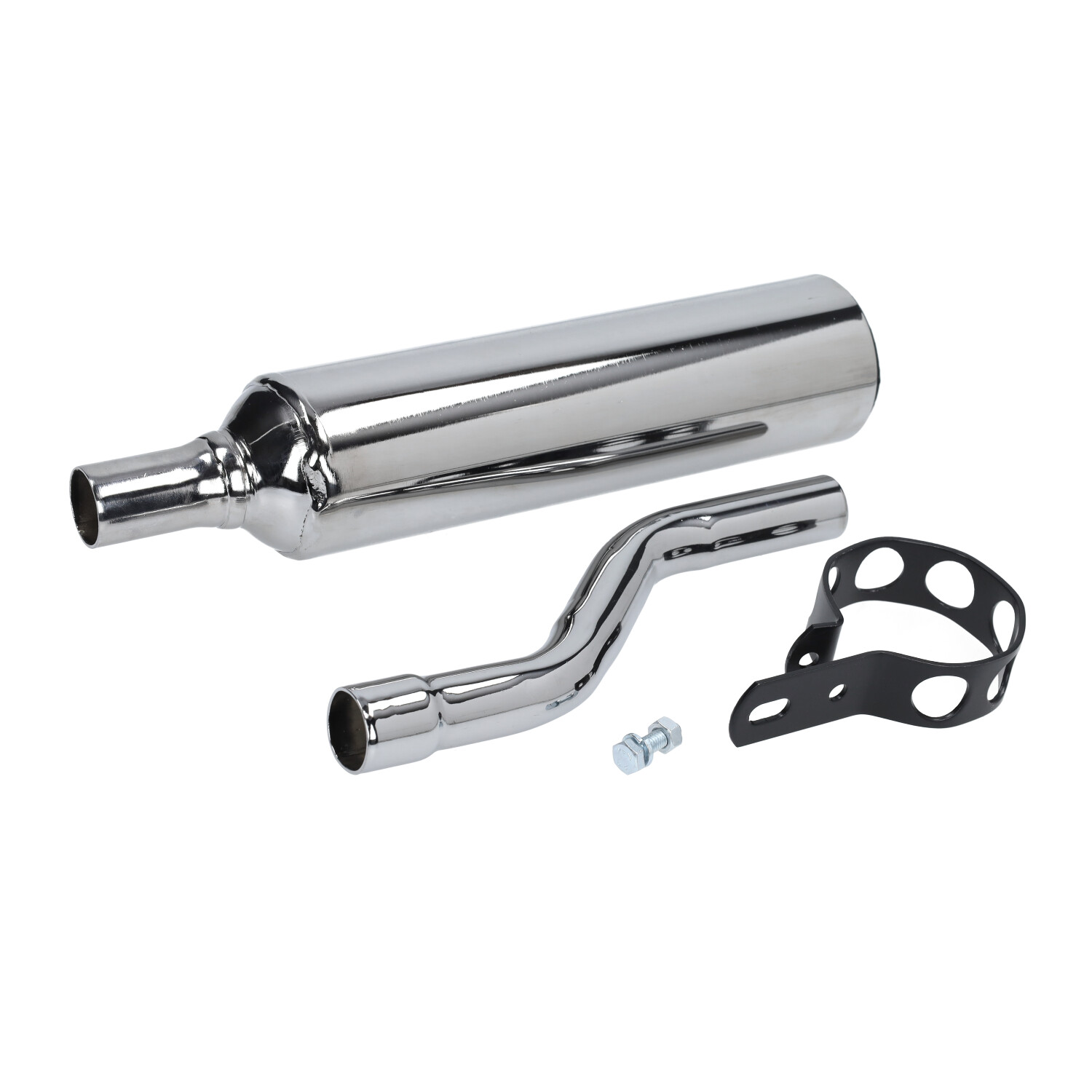 Ronde chromen Jamarcol nademper voor Honda MT en MTX
