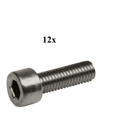 Bout inbus m6x40mm rvs