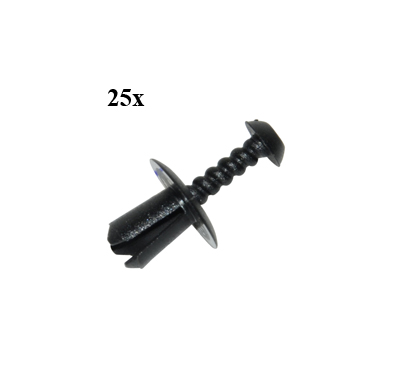 Drukplug parker 6x16x11 zwart 25pcs scooter