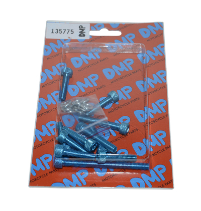 Boutset DMP carter inbus 2t links m6 blauw alu — geschikt voor MBK Nitro
