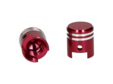 Ventieldopset DMP model zuiger rood alu 2pcs bromfiets