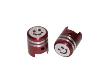 Ventieldopset DMP model zuiger smile rood alu 2pcs bromfiets