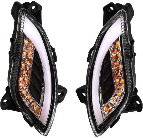Indicator light set DMP LED matrix E-APPROV for clear tube Audi look — suitable for AGM vx50