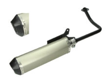 Uitlaat jamarcol ovaal (model Akrapovic) alu/zwart — geschikt voor AGM