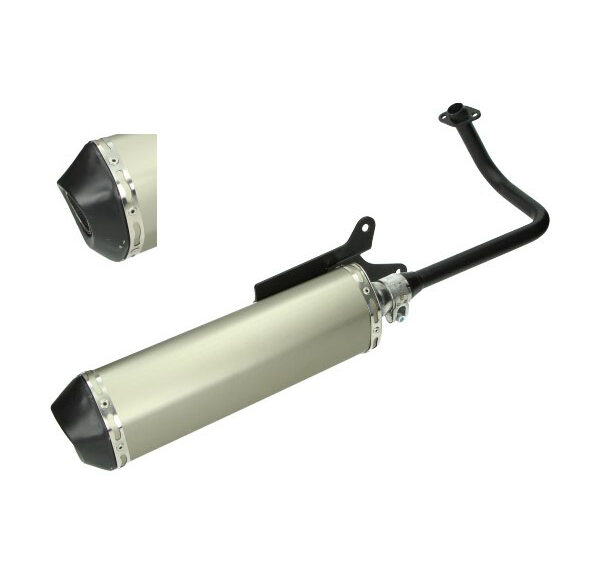 Uitlaat jamarcol ovaal (model Akrapovic) alu/zwart — geschikt voor AGM