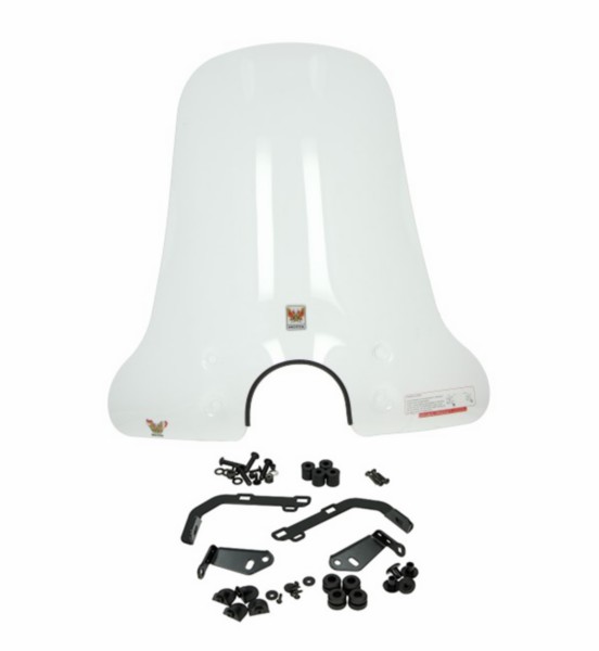 windscherm isotta met bevestigingsset hoog ronde koplamp helder agm VX50