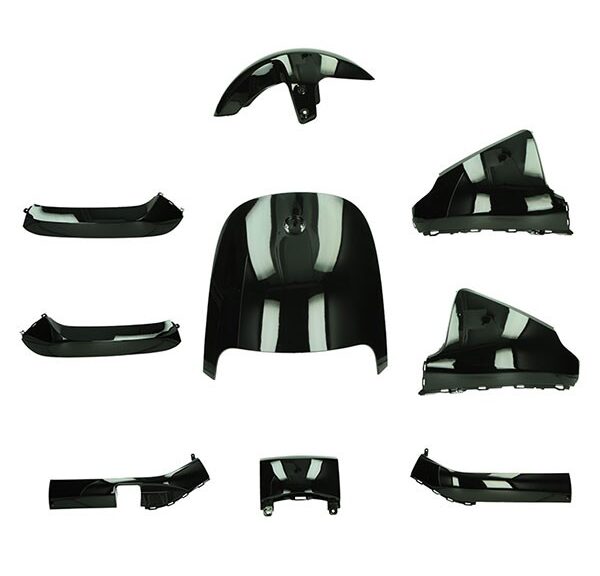 plaatwerkset zwart glans 9-delig Segway E110