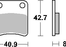 Conjunto de pastilhas de freio SBS para ciclomotores Honda MB e Viva.
