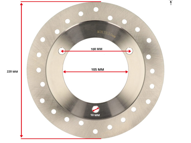 Remschijf — geschikt voor Honda 220mm x8r