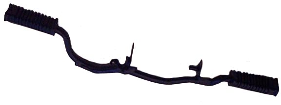 Voetsteunbeugel + rubbers zwart mb