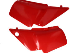 Set di pannelli laterali lunghi rossi DMP per ciclomotori e scooter Honda