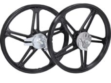 wielset fast-arrow compleet 5-spaaks 17 inch zwart glans peugeot