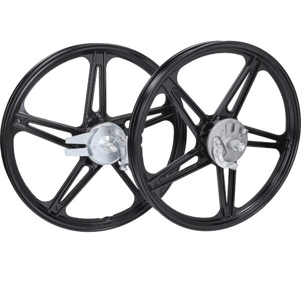 wielset fast-arrow compleet 5-spaaks 17 inch zwart glans peugeot