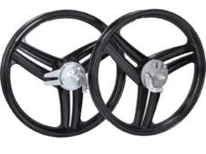 wielset fast-arrow compleet 3-spaaks 17 inch zwart glans peugeot