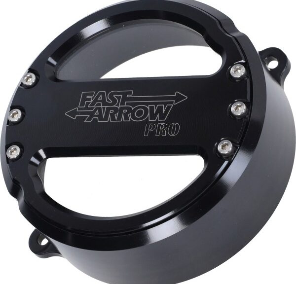 vliegwieldeksel Fast Arrow Pro cnc met venster zwart puch maxi