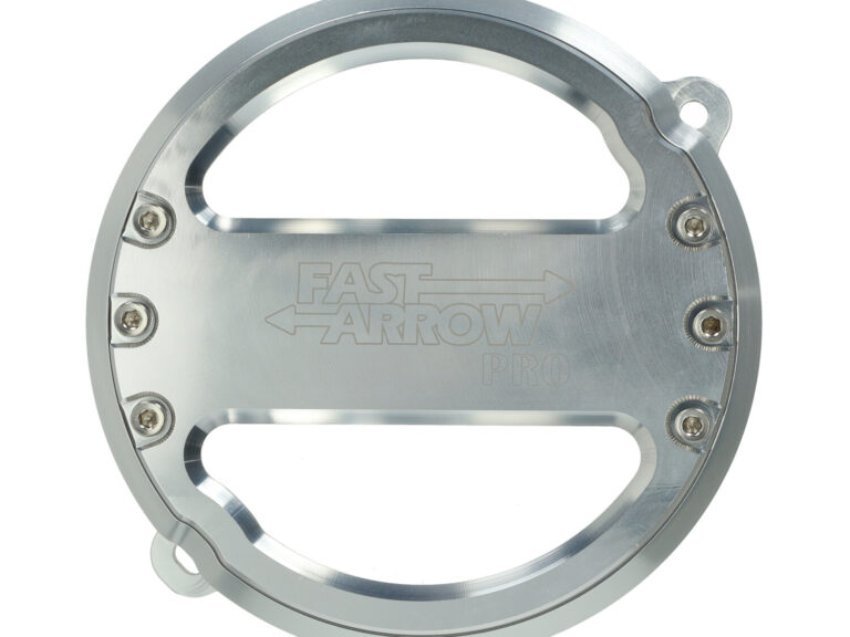 Vliegwieldeksel Fast Arrow Pro Cnc Gefreesd Met Venster Zilver Puch Maxi