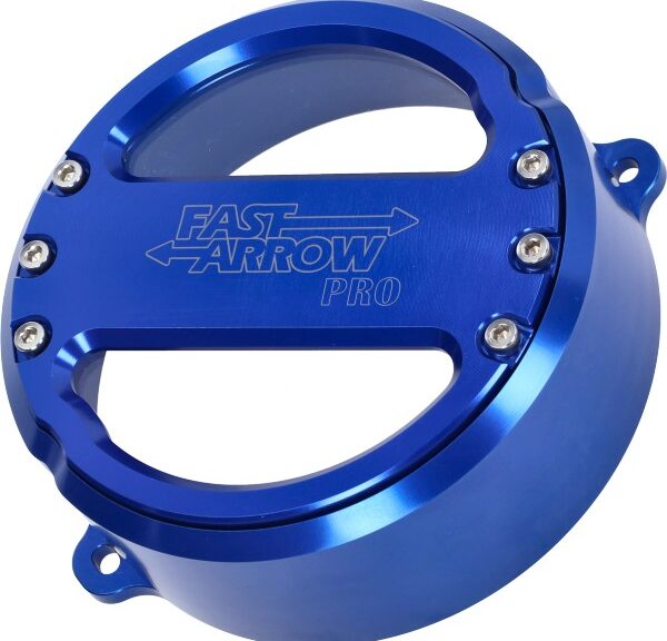 vliegwieldeksel Fast Arrow Pro cnc met venster blauw puch maxi